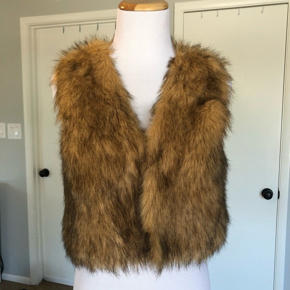 Crazy 8 Jackets & Blazers - Brown Faux Fur Vest